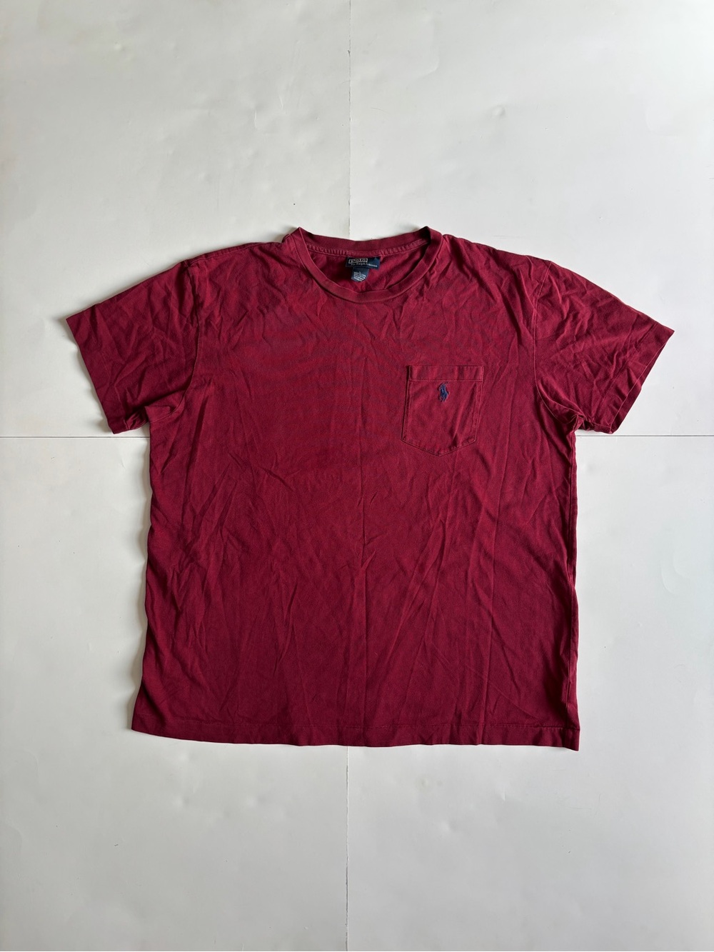 Ralph Lauren Men's Short-Sleeve Pocket Tee in Burgundy